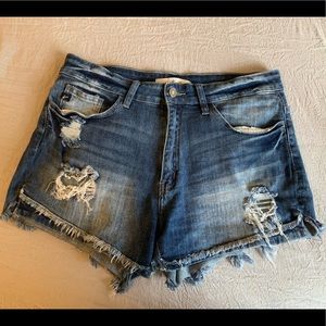Kan Can Distressed Shorts